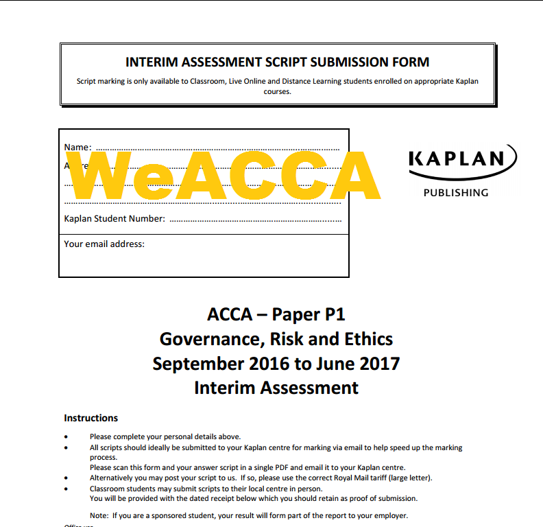 Acca F9 Kaplan Revision Kit Free Download