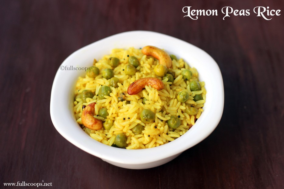 Lemon Peas Rice Full Scoops A food blog with easy,simple & tasty