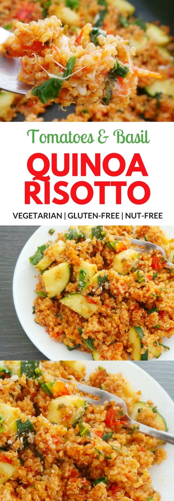EASY TOMATO & BASIL QUINOA RISOTTO – GF, VEGETARIAN/VEGAN OPTION #tomato #basil #quinoarisotto #vegetarianfood #easyrecipes EASY TOMATO & BASIL QUINOA RISOTTO – GF, VEGETARIAN/VEGAN OPTION #tomato #basil #quinoarisotto #vegetarianfood #easyrecipes