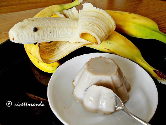 Budino di banane ricetta dessert dolce di frutta