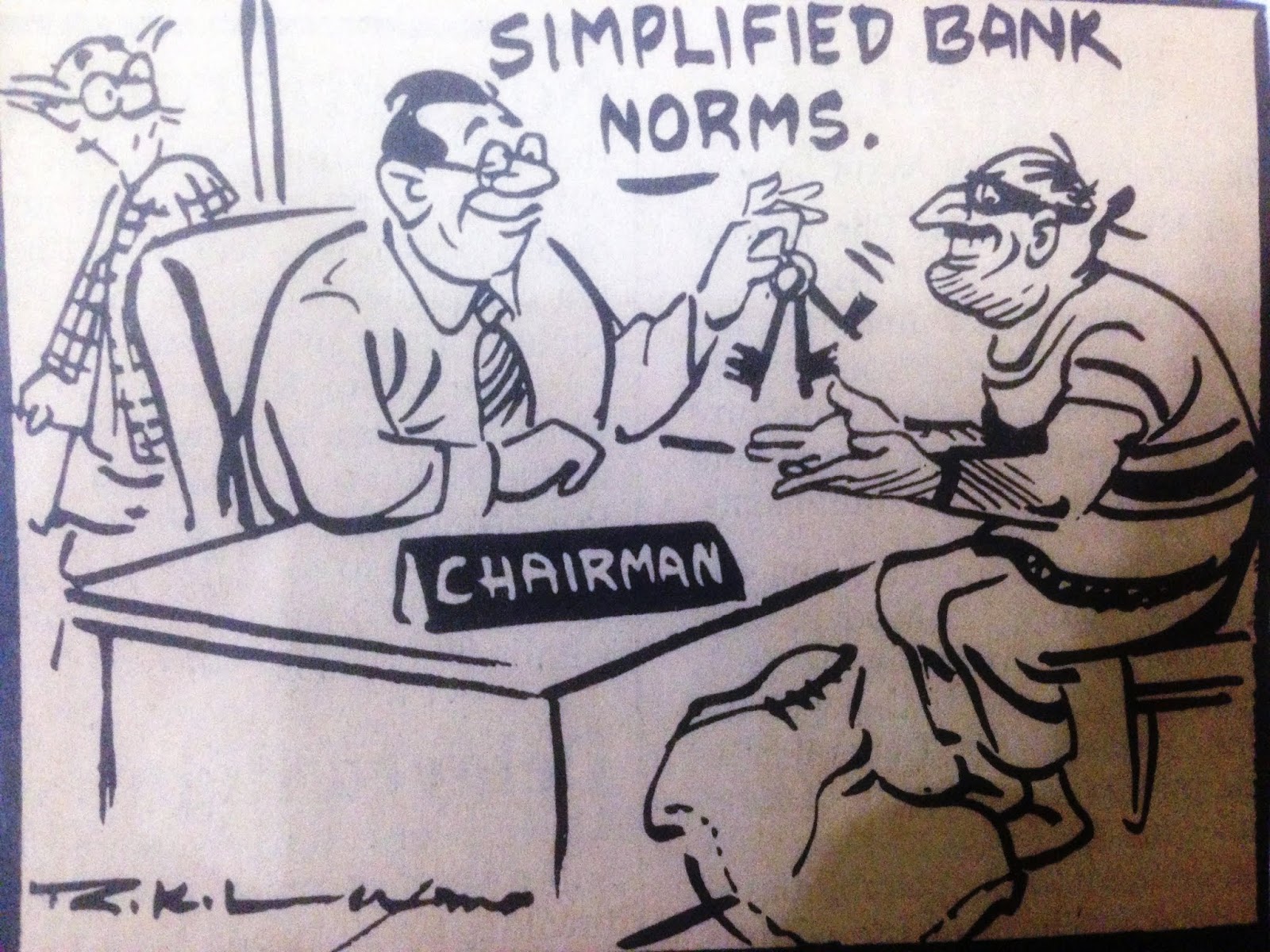 . Laxman's Cartoons: Banks - I