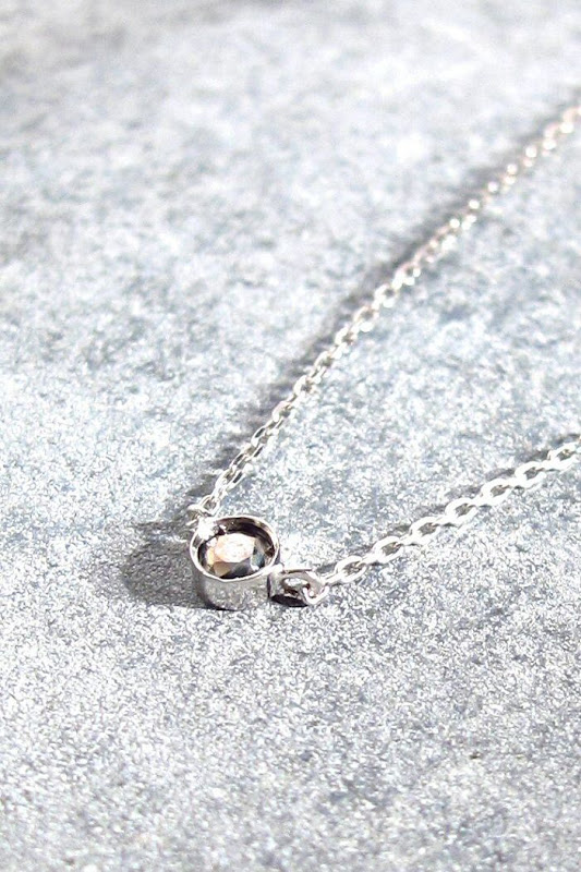 Collier en or blanc marcassite Feidt