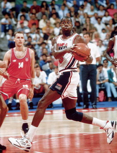 Magic Johnson on the USA Olympic Basketball Dream Team 1992 Magic Johnson on the USA Olympic Basketball Dream Team 1992