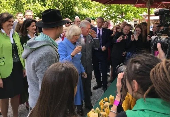 The Prince of Wales and The Duchess of Cornwall visited the Herrmannsdorfer Organic Farm