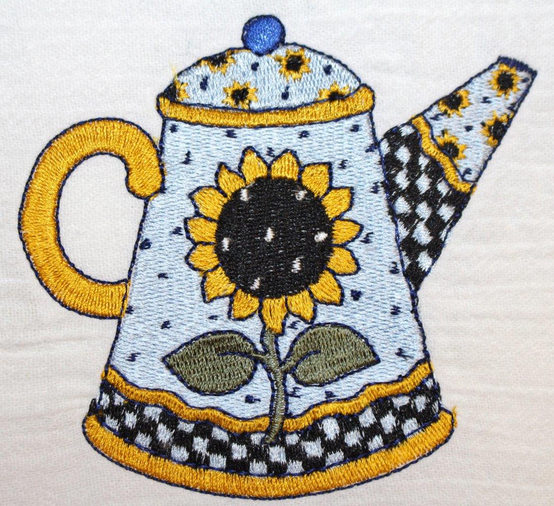 Sarah Lynn's Mitered Corner MachineEmbroidered Tea Towels