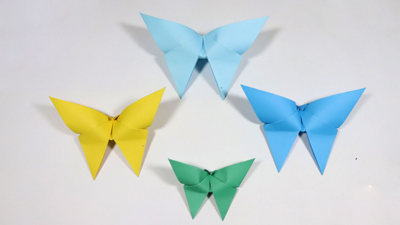 How To Make A Paper Butterfly Easy Paper Butterfly Origami
