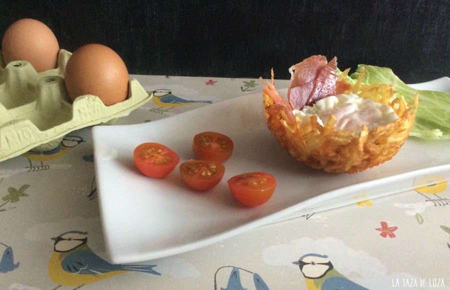 nidos-de-patatas-fritas-con-jamón