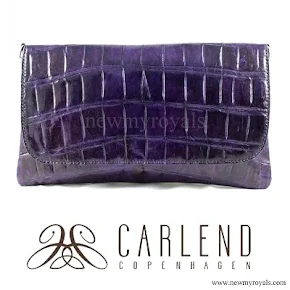 Crown Princess Mary carried Carlend Copenhagen vanessa original croco purple clutch