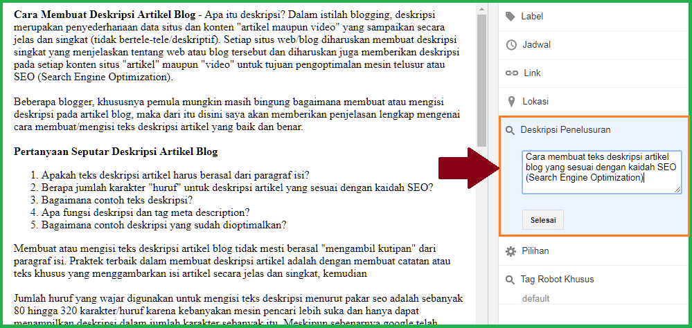 Tips Membuat Deskripsi Artikel Blog Tukang Listrik Batam