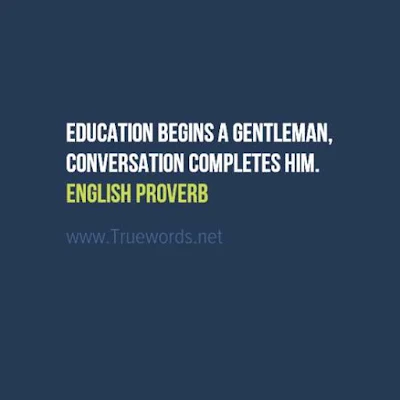 Education begins a gentleman, conversation completes him