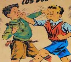 Propaganda do achocolatado Toddy com duas crianças brigando.
