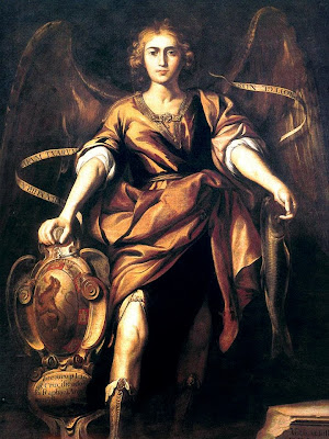 Imagen de San Rafael Arcangel con el Pez en su Mano Izquierda