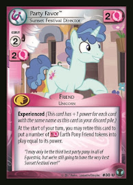 My Little Pony Party Favor, Sunset Festival Director Defenders of Equestria CCG Card