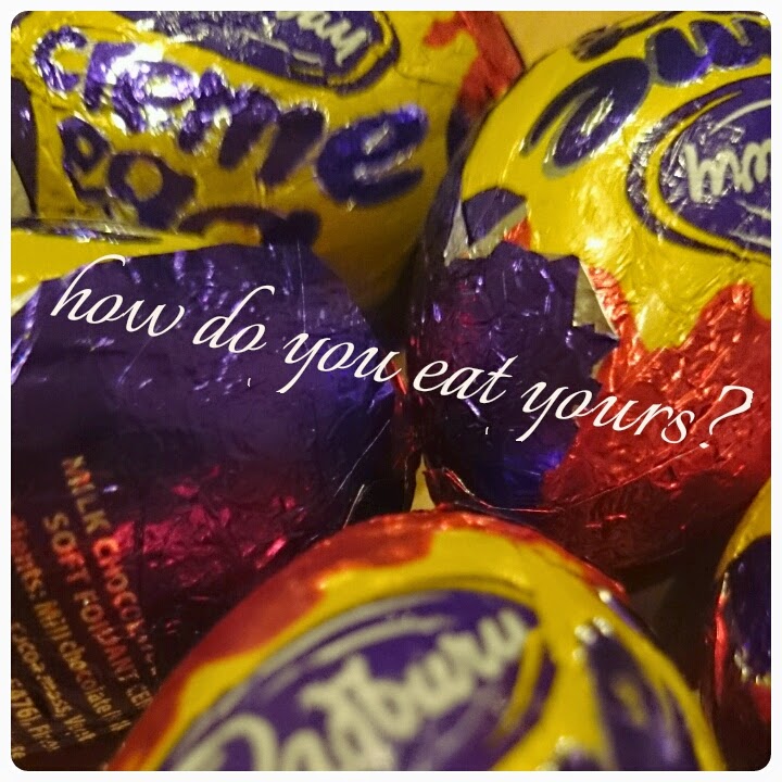 creme egg how do you eat yours