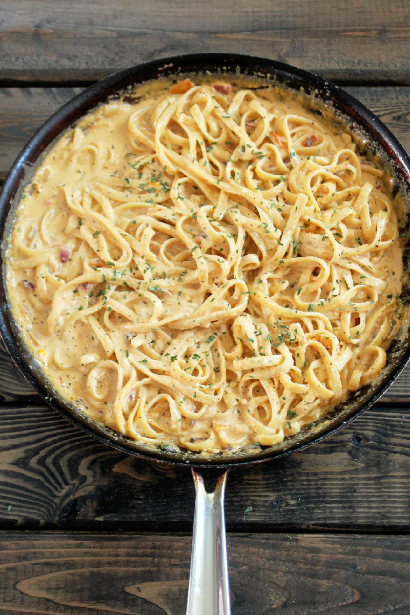 Greek Fettuccine Alfredo - Not Quite a Vegan Greek Fettuccine Alfredo - Not Quite a Vegan
