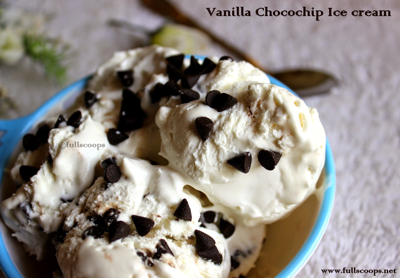 Vanilla Chocochip Ice cream Haffa's kitchen adventures