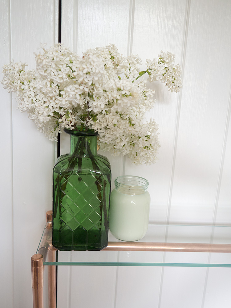 we laugh indoors Copper pipe bedside table