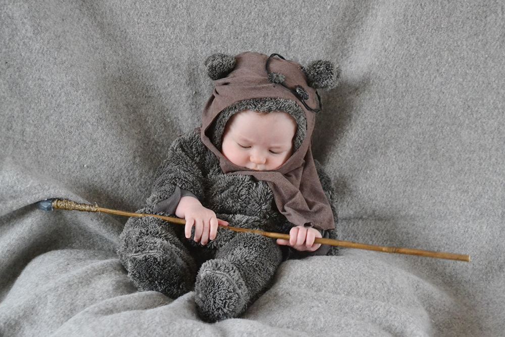 DIY BABY EWOK COSTUME FLAT 3/6