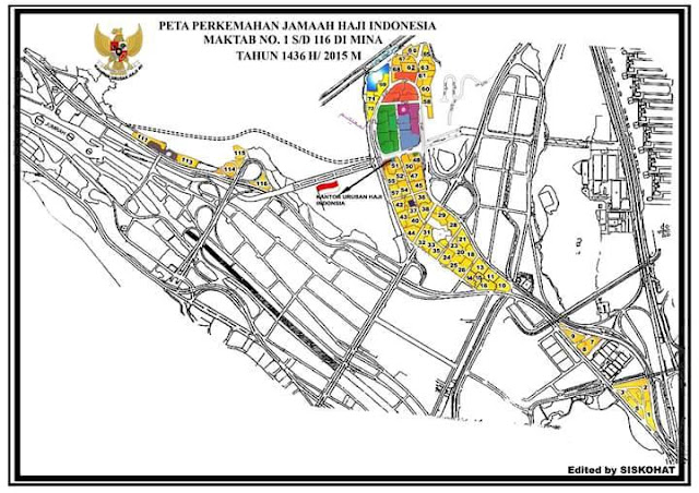 Peta Perkemahan Jamaah Haji Indonesia Di Mina