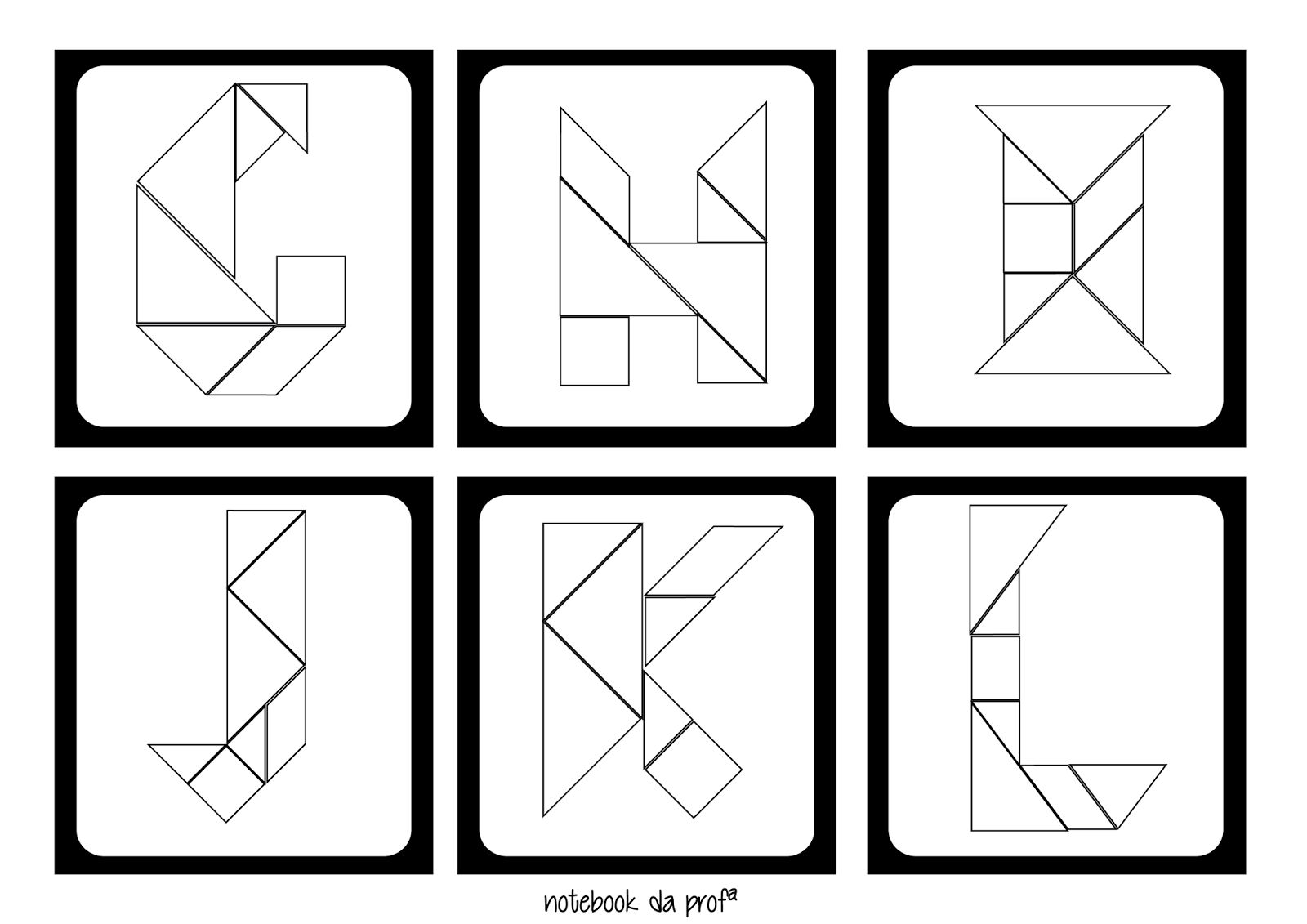 Танграм цифры схемы