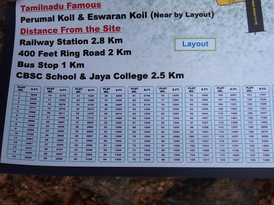 Porur Plots . Chennai Tomas B.E(civil) 9884411400, www.porurproperties