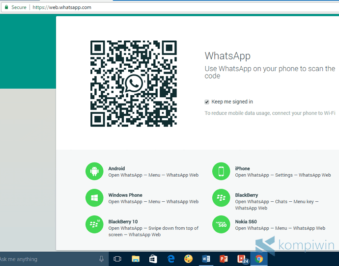 cara menggunakan whatsapp di komputer atau laptop