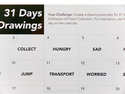 Calendar showing Day 4's Inktober prompt.