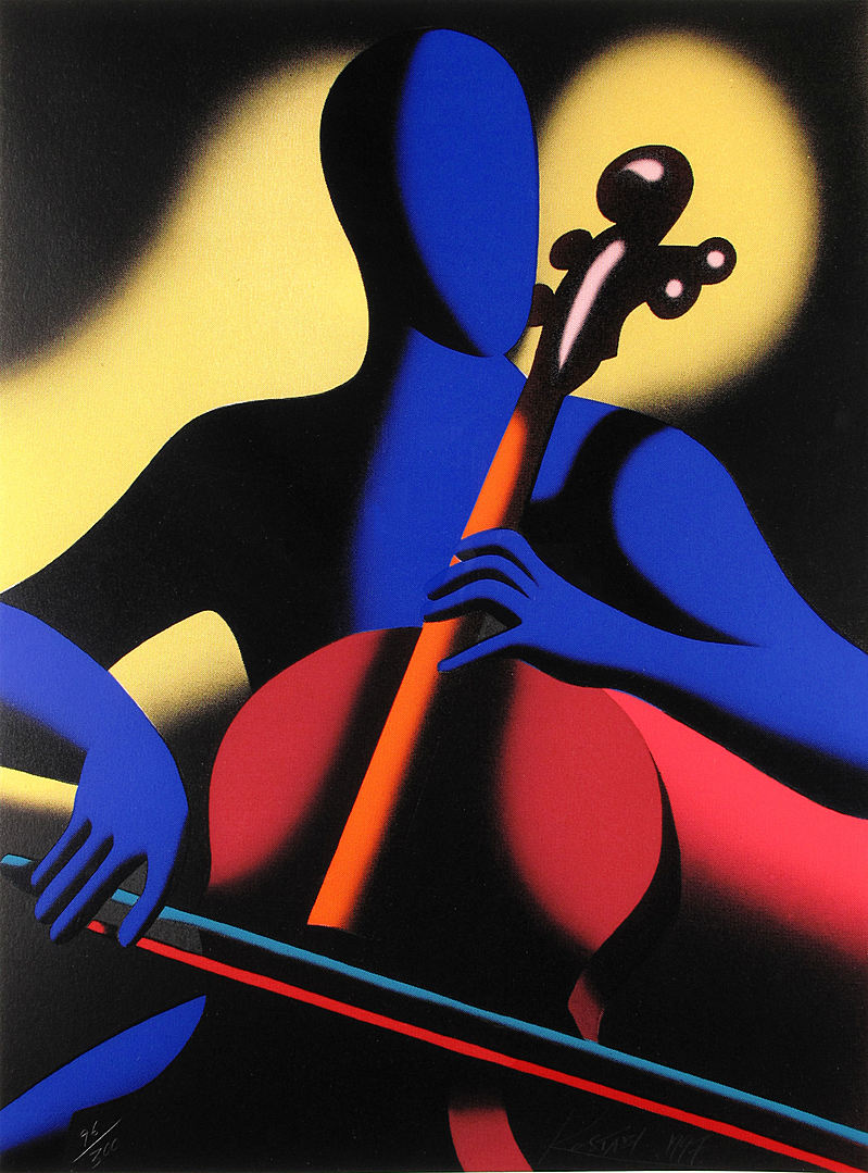 Скрипичного искусства. Mark Kostabi, 1960. Jazz Painting винил.