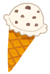 アイスクリームのイラスト「クッキーアンドクリーム」