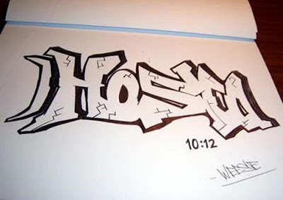 Draw graffiti, graffiti, graffiti drawing