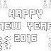 Print 12 Happy New Year 2016 Colored pages for Kids 