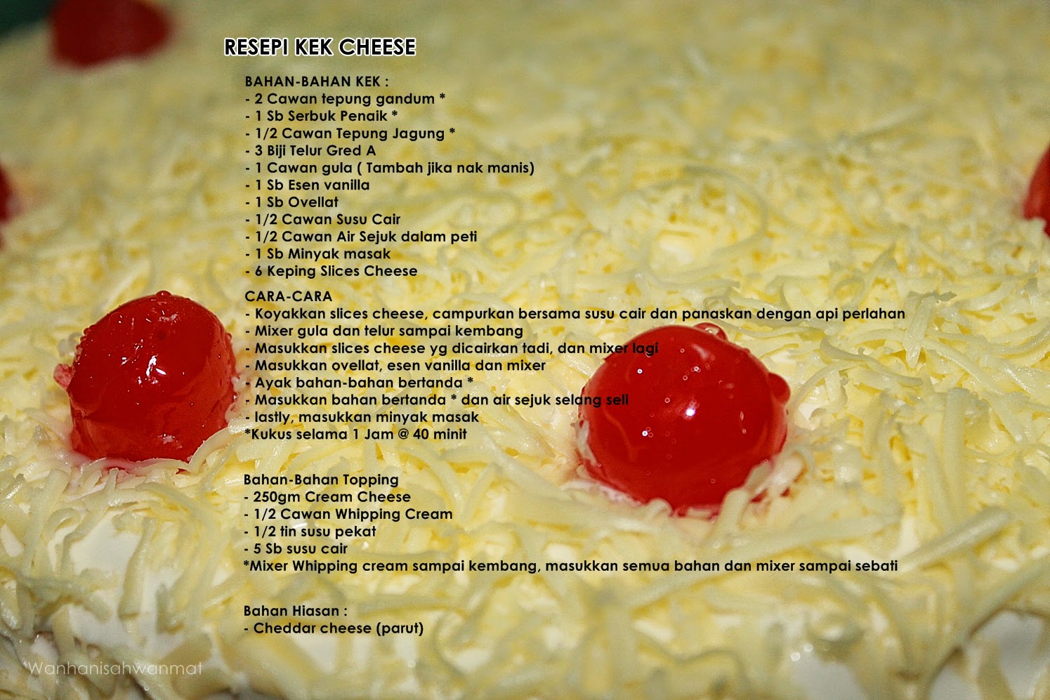 Mdmnissa: Resepi Kek Cheese Gebu