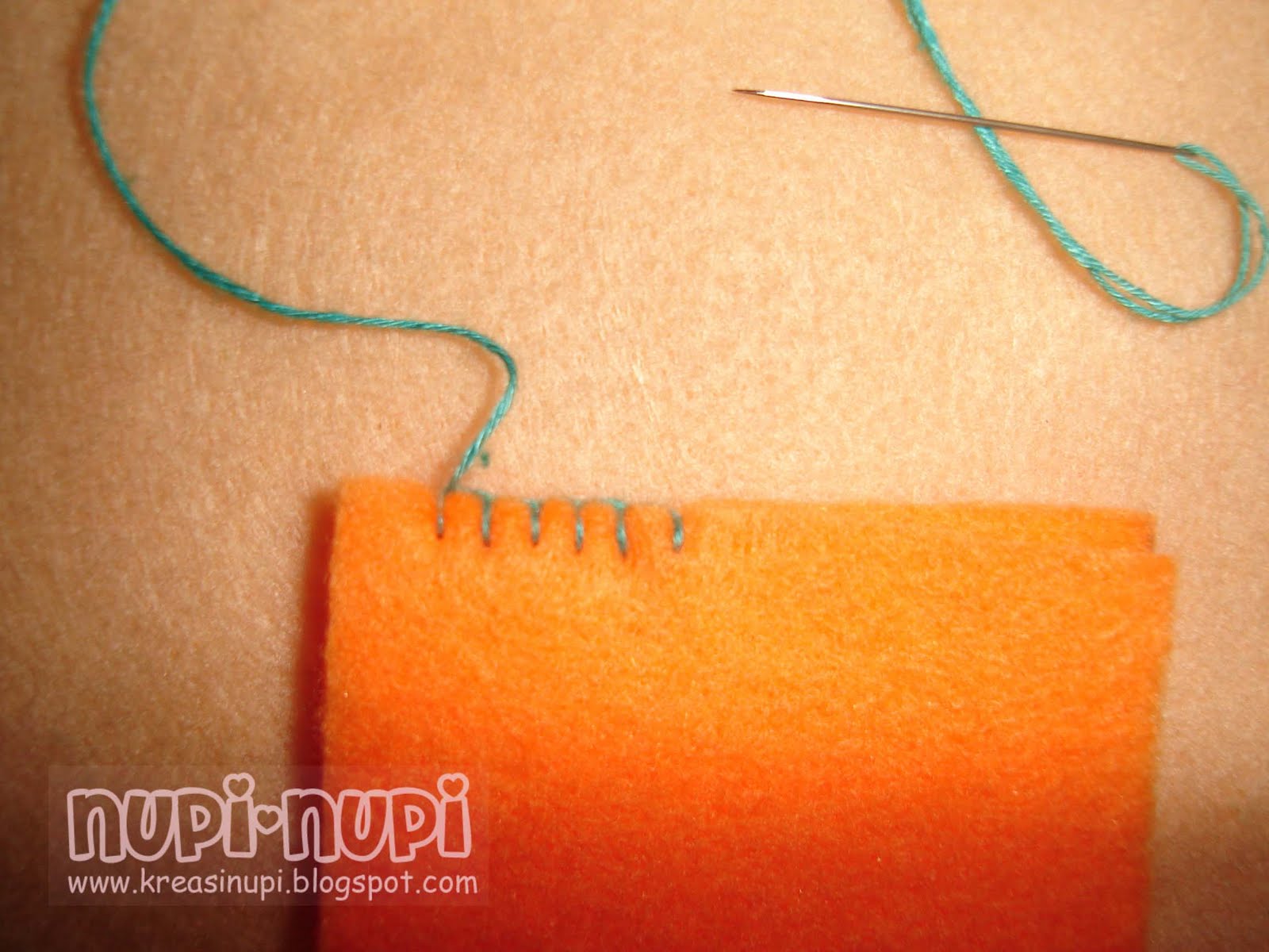 CARA MEMULAI JAHIT (FESTON), MENYAMBUNG BENANG DAN