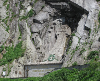 Monumental cross honoring slain Russian soldiers, Schöllenen Gorge, Switzerland