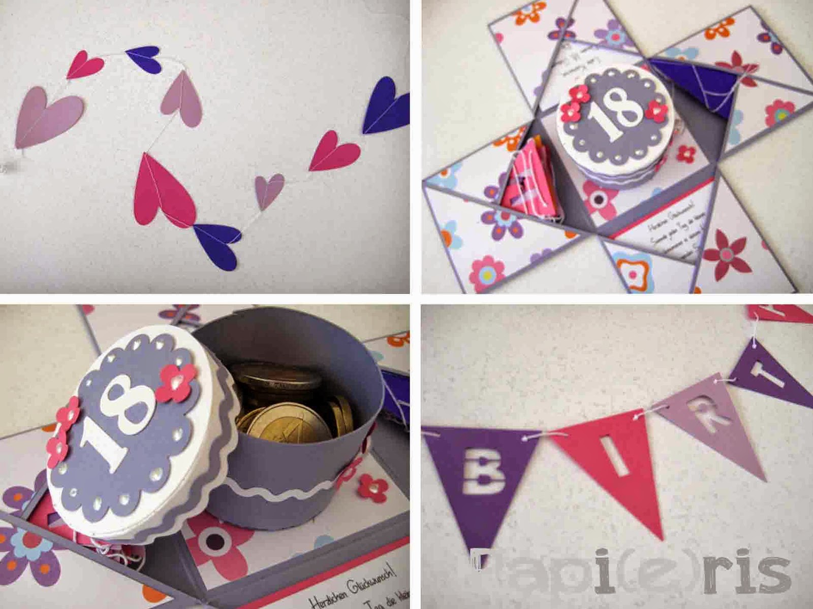 Stefanie S Scrapbookwelt Explosionsbox Zum 18 Geburtstag