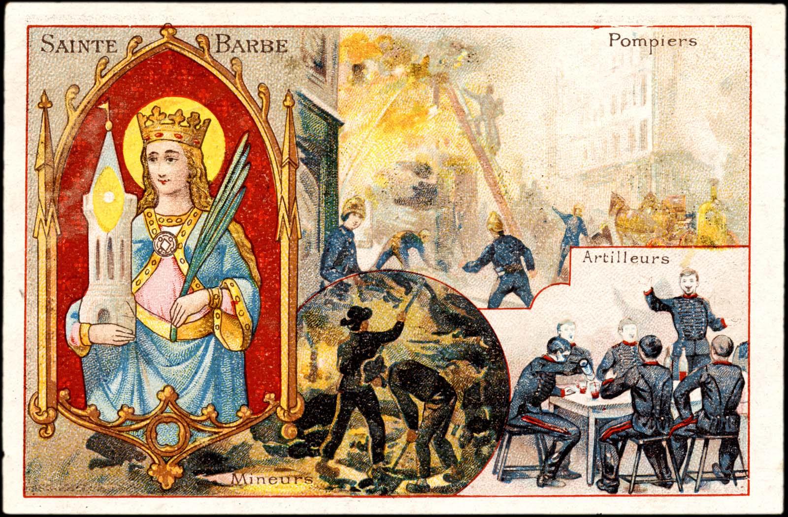 ICONOGRAPHIE CHRÉTIENNE Sainte BARBE (BARBARA) de vierge et