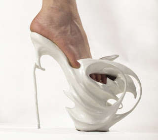 Zapato blanco de porcelana