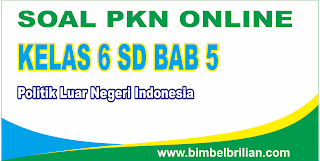 Soal PKN Online Kelas 6 SD Bab 5 Politik Luar Negeri Indonesia - Langsung Ada Nilainya