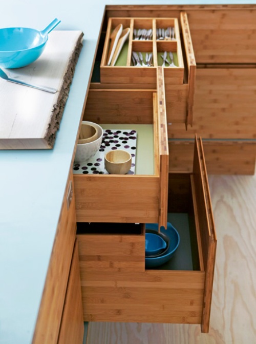 Diseño de Mueble Funcional de Bambú para Cocinas Pequeñas | Decoracion