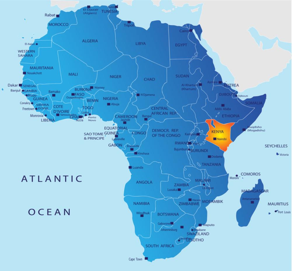 Index Map Kenya Africa 1  1000x930 
