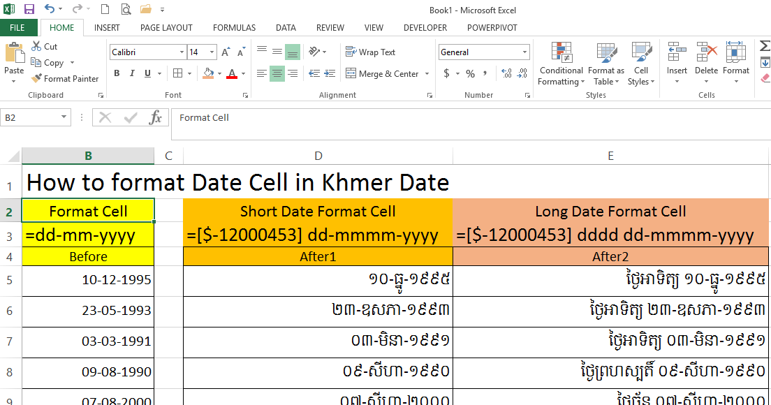 Format date