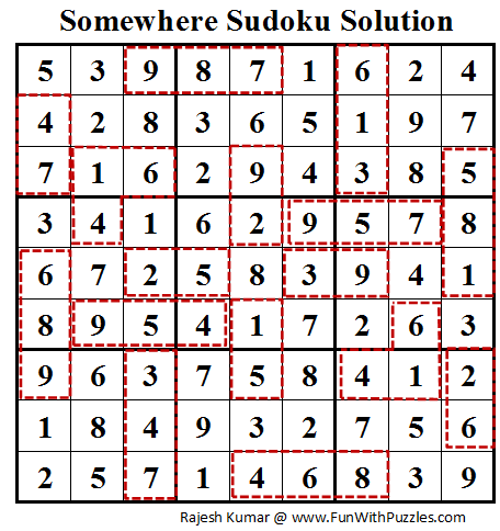 Somewhere Sudoku (Daily Sudoku League #69) Solution