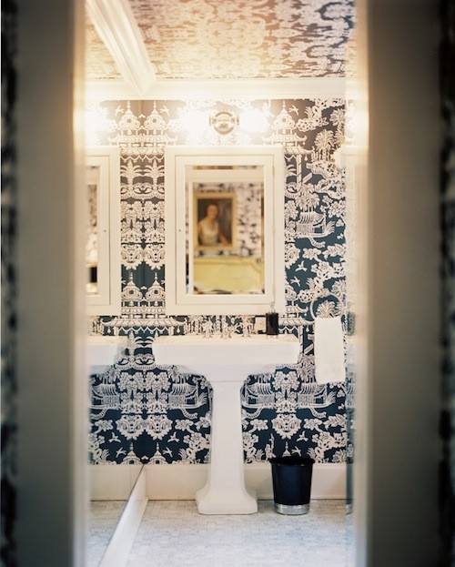 La Maison Boheme Blue Floral Bathroom