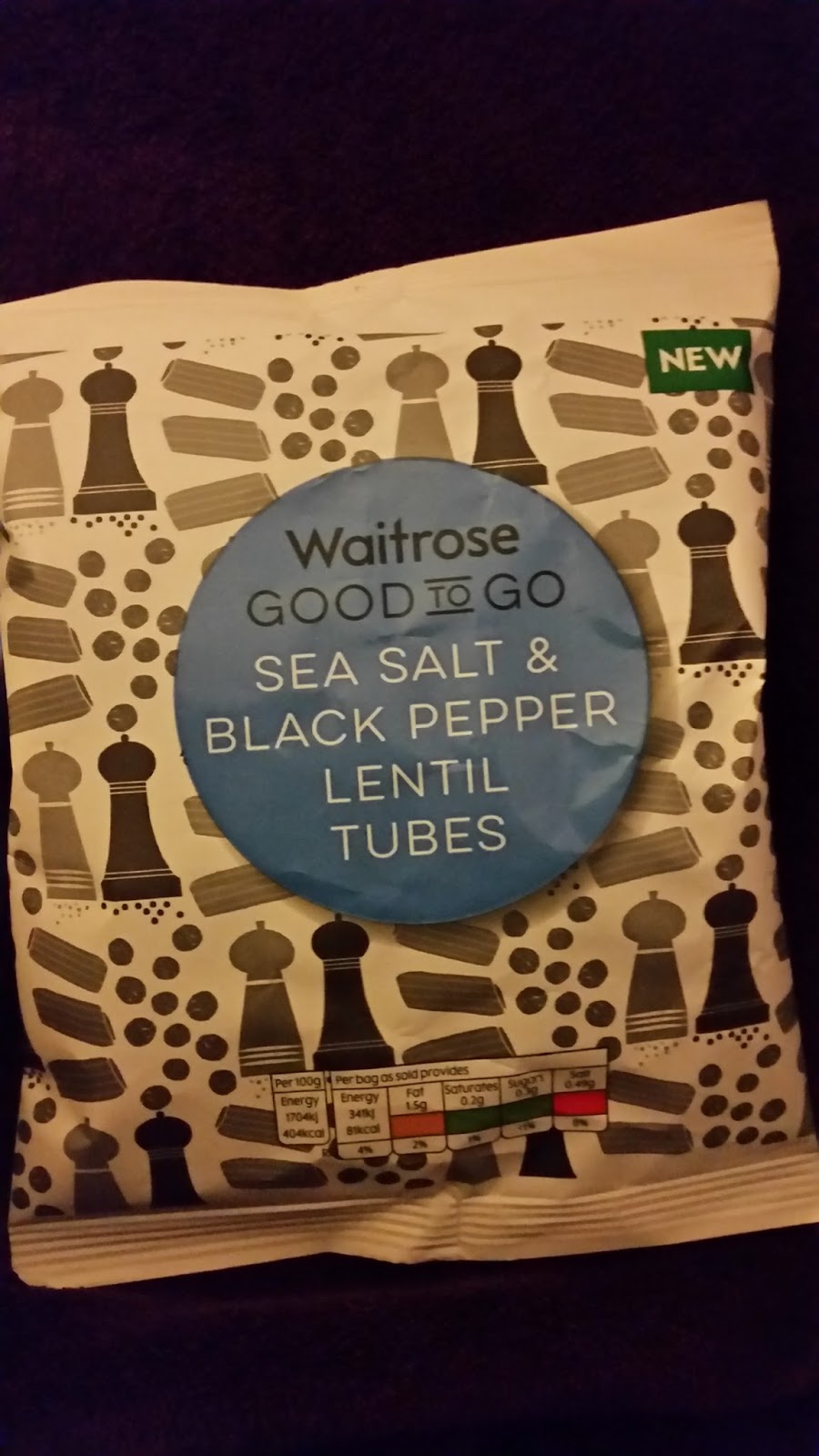 Trust Me Treats Waitrose Sea Salt & Black Pepper Lentil Tubes review
