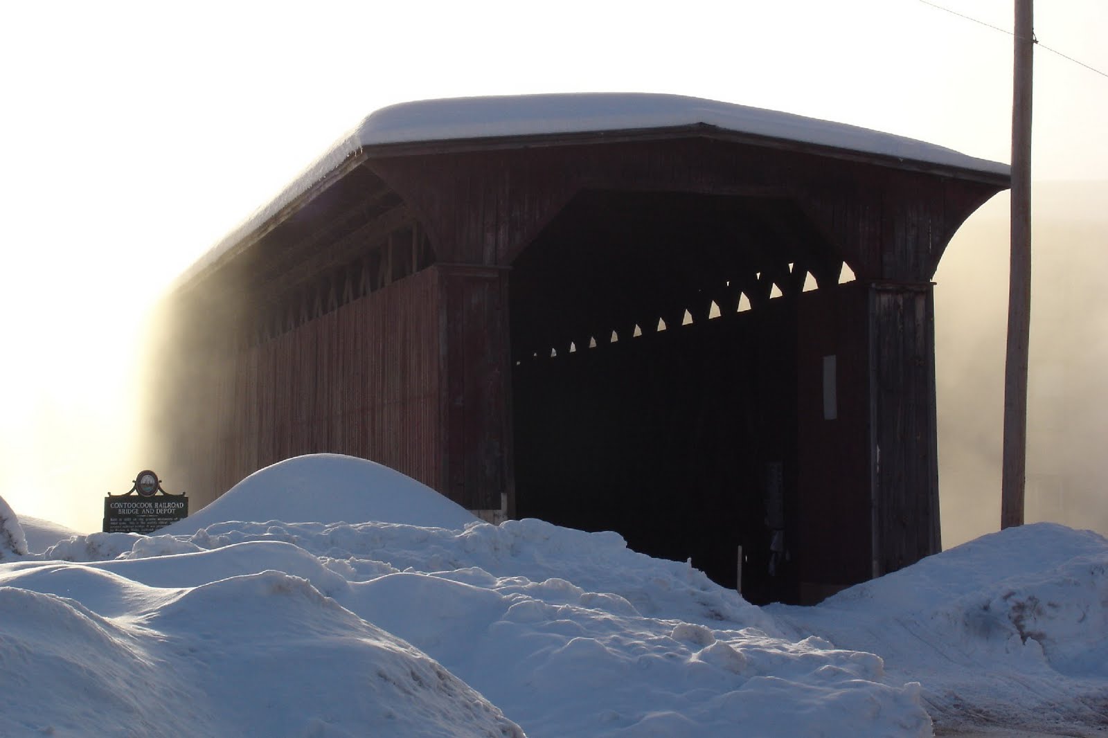 May is National Preservation Month Contoocook Covered Railroad Bridge