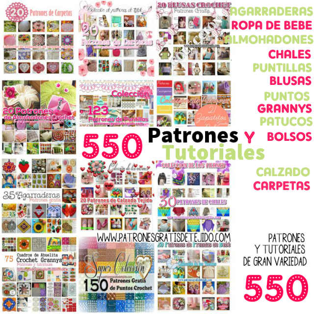 550 patrones esquemas y tutoriales de variados tejidos