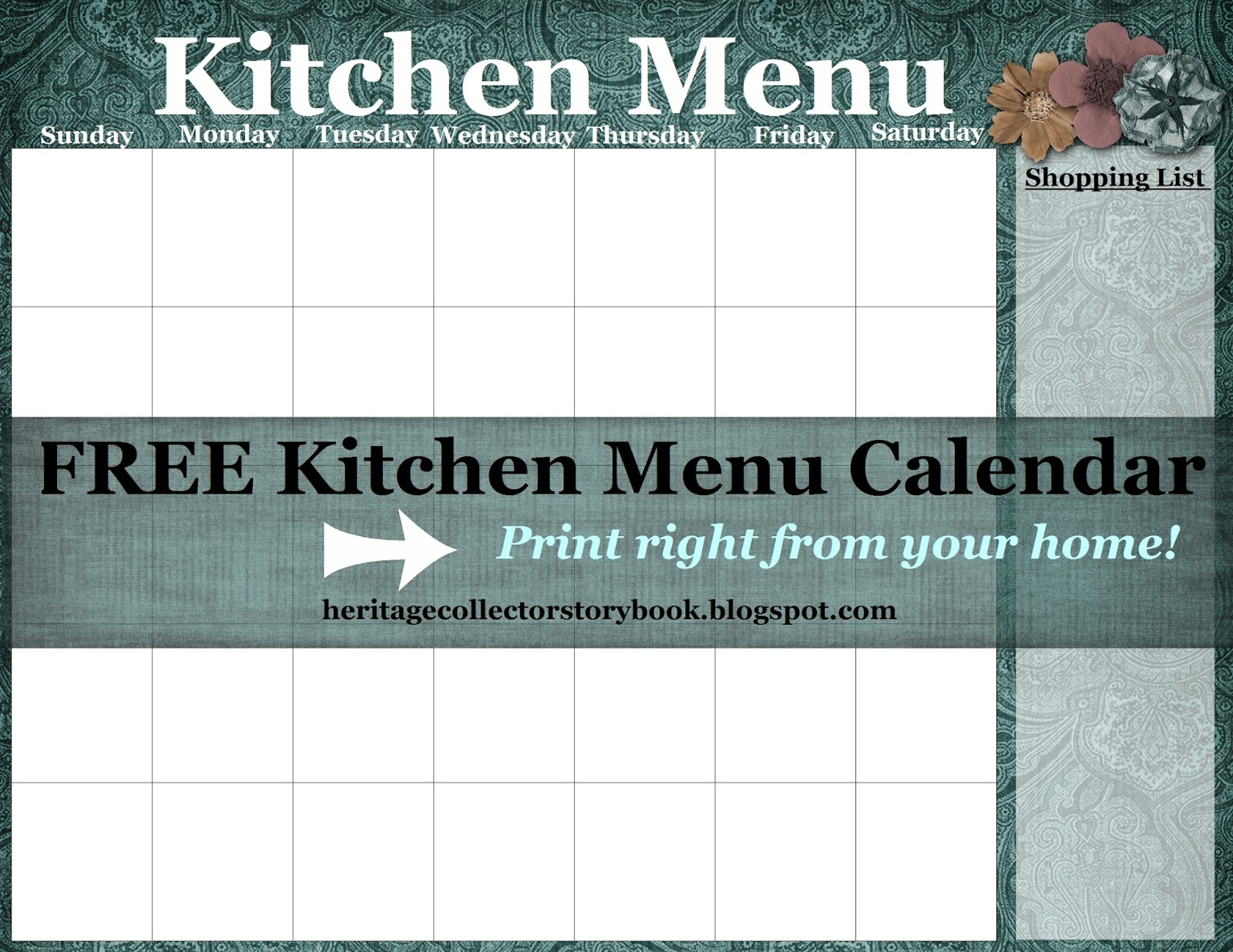 Heritage Collector Storybook Kitchen Calendar.