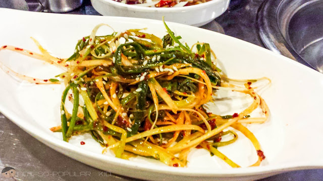 Side Dish of Samgyupsalamat: Spicy veggies