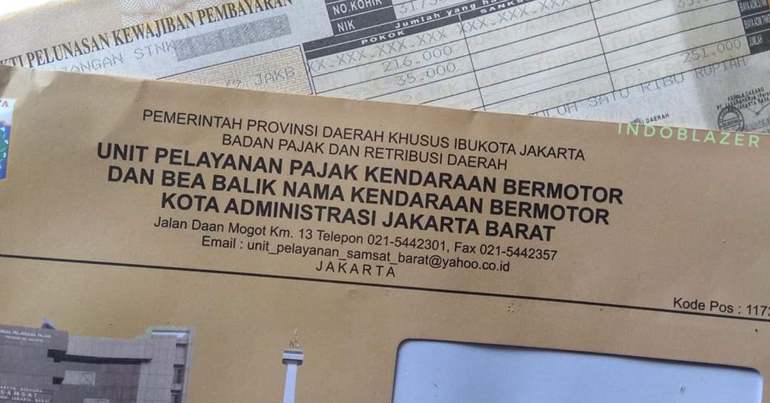 Pengalaman bayar pajak online di DKI Jakarta, langsung dikirim ke rumah.