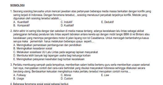 Pembahasan Soal Unbk Sosiologi 2021 Arli Blog